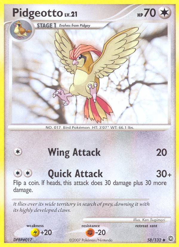 Pidgeotto (58/132) [Diamond & Pearl: Secret Wonders] | Black Swamp Games