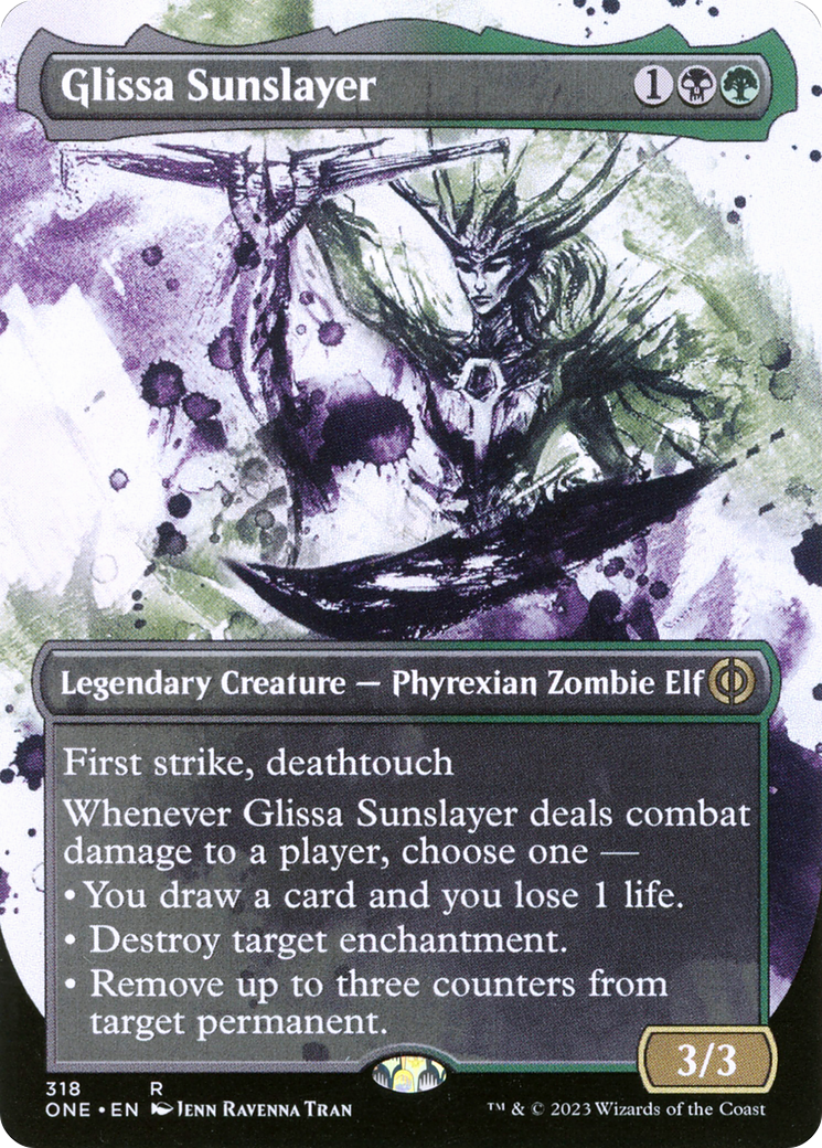 Glissa Sunslayer (Borderless Ichor) [Phyrexia: All Will Be One] | Black Swamp Games