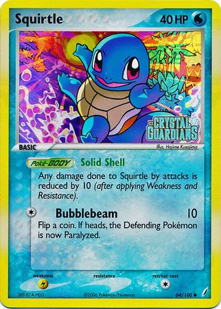 Squirtle (64/100) (Stamped) [EX: Crystal Guardians] | Black Swamp Games