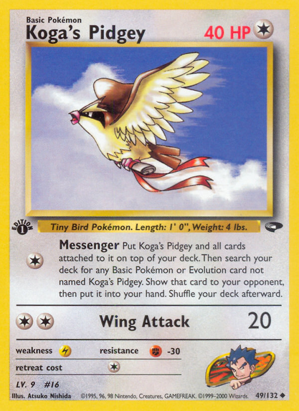 Koga's Pidgey (49/132) [Gym Challenge 1st Edition] | Black Swamp Games