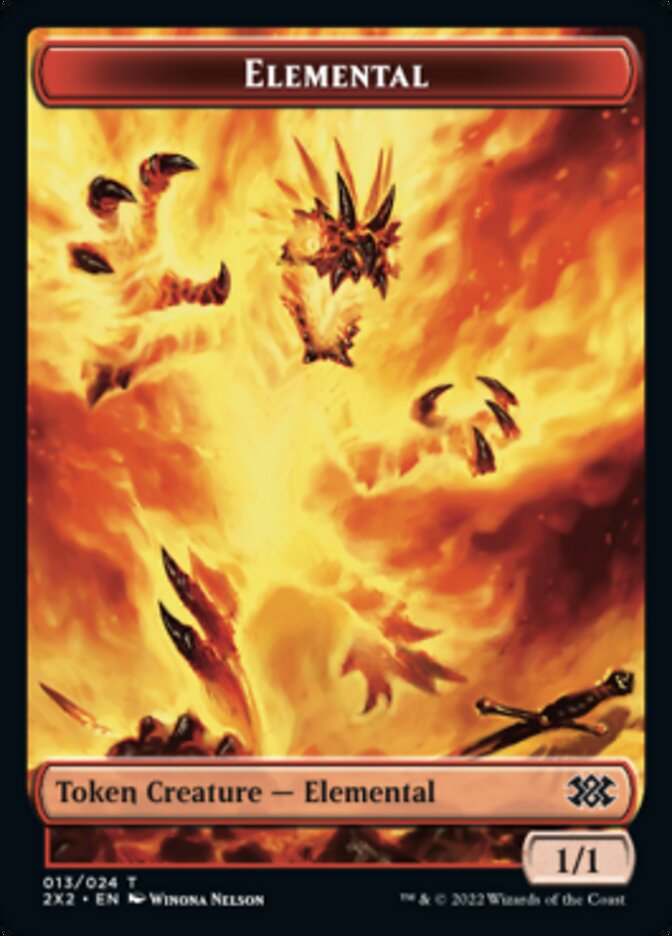 Elemental // Angel Double-sided Token [Double Masters 2022 Tokens] | Black Swamp Games