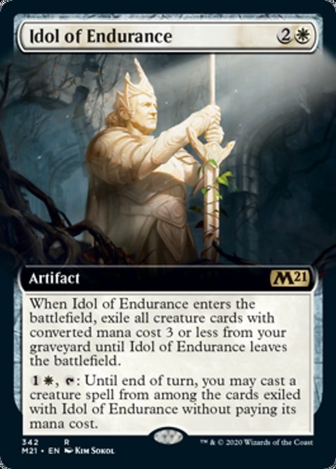 Idol of Endurance (Extended Art) [Core Set 2021] | Black Swamp Games