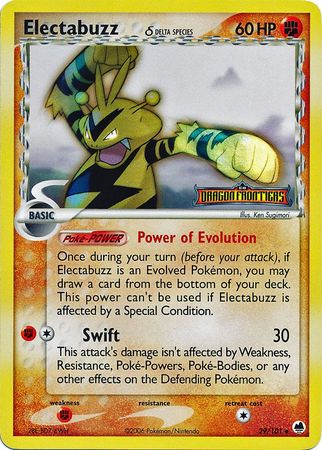 Electabuzz (29/101) (Delta Species) (Stamped) [EX: Dragon Frontiers] | Black Swamp Games