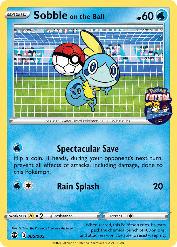 Sobble on the Ball (005/005) [Pokemon Futsal Collection] | Black Swamp Games