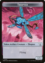 Warrior // Thopter Double-Sided Token [March of the Machine Tokens] | Black Swamp Games