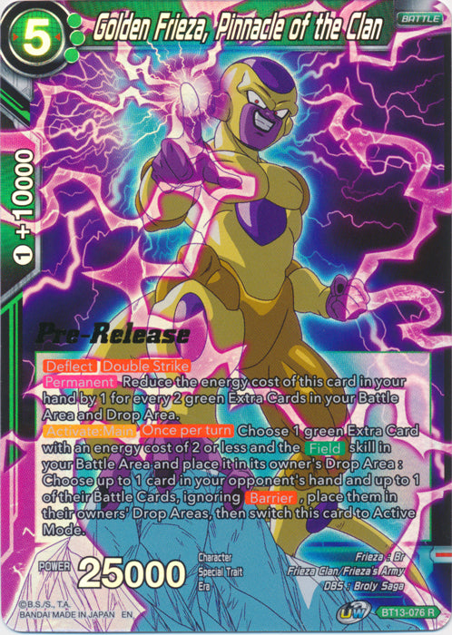 Golden Frieza, Pinnacle of the Clan (BT13-076) [Supreme Rivalry Prerelease Promos] | Black Swamp Games
