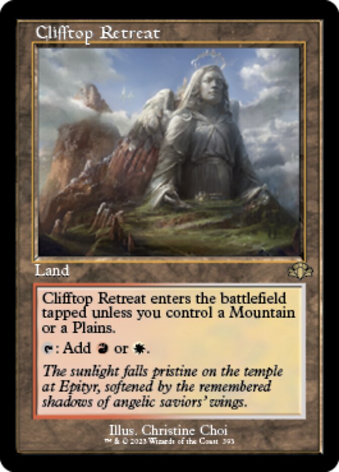 Clifftop Retreat (Retro) [Dominaria Remastered] | Black Swamp Games