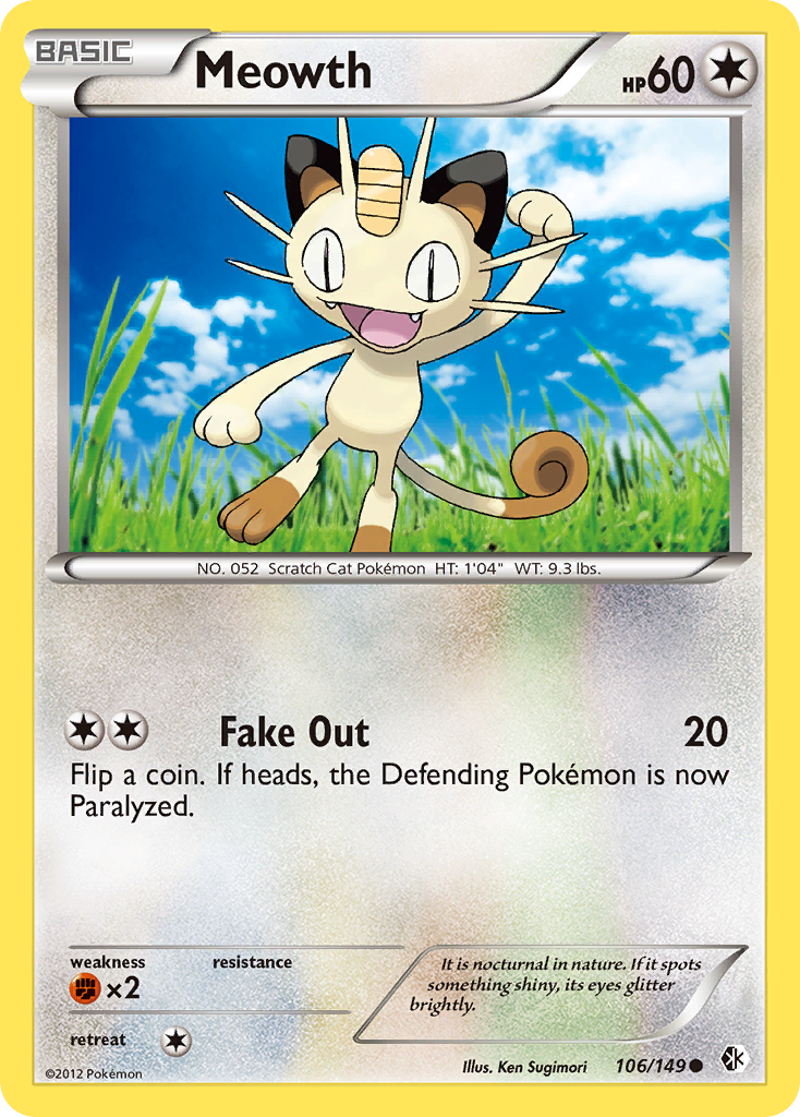 Meowth (106/149) [Black & White: Boundaries Crossed] | Black Swamp Games