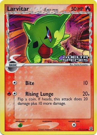 Larvitar (73/113) (Delta Species) (Stamped) [EX: Delta Species] | Black Swamp Games