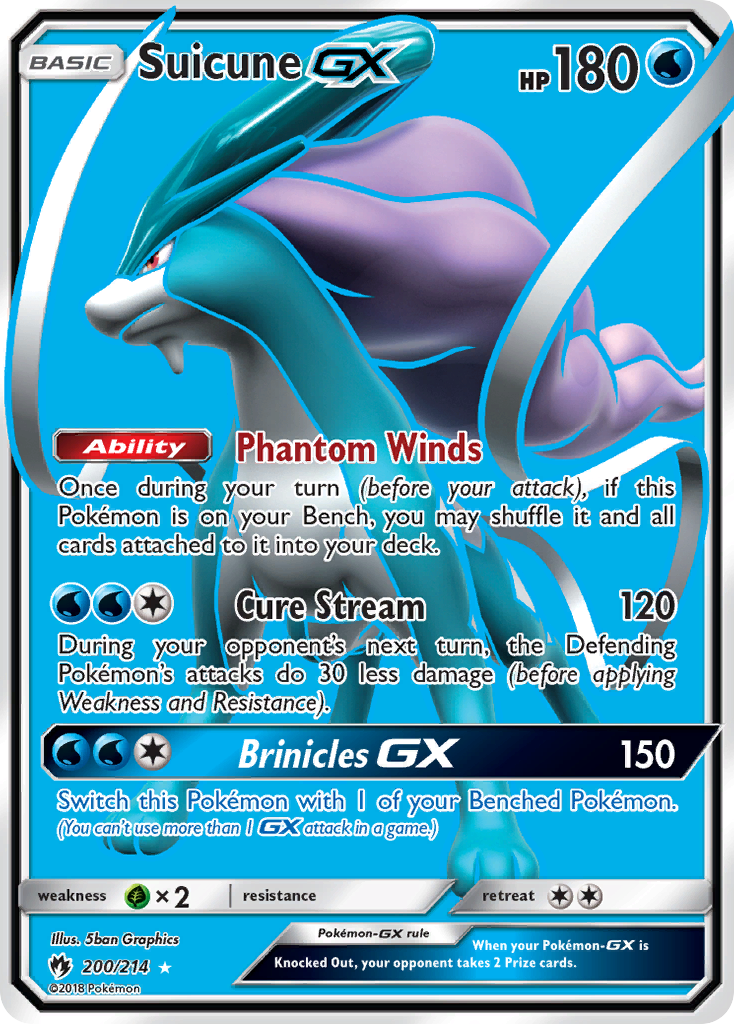 Suicune GX (200/214) [Sun & Moon: Lost Thunder] | Black Swamp Games