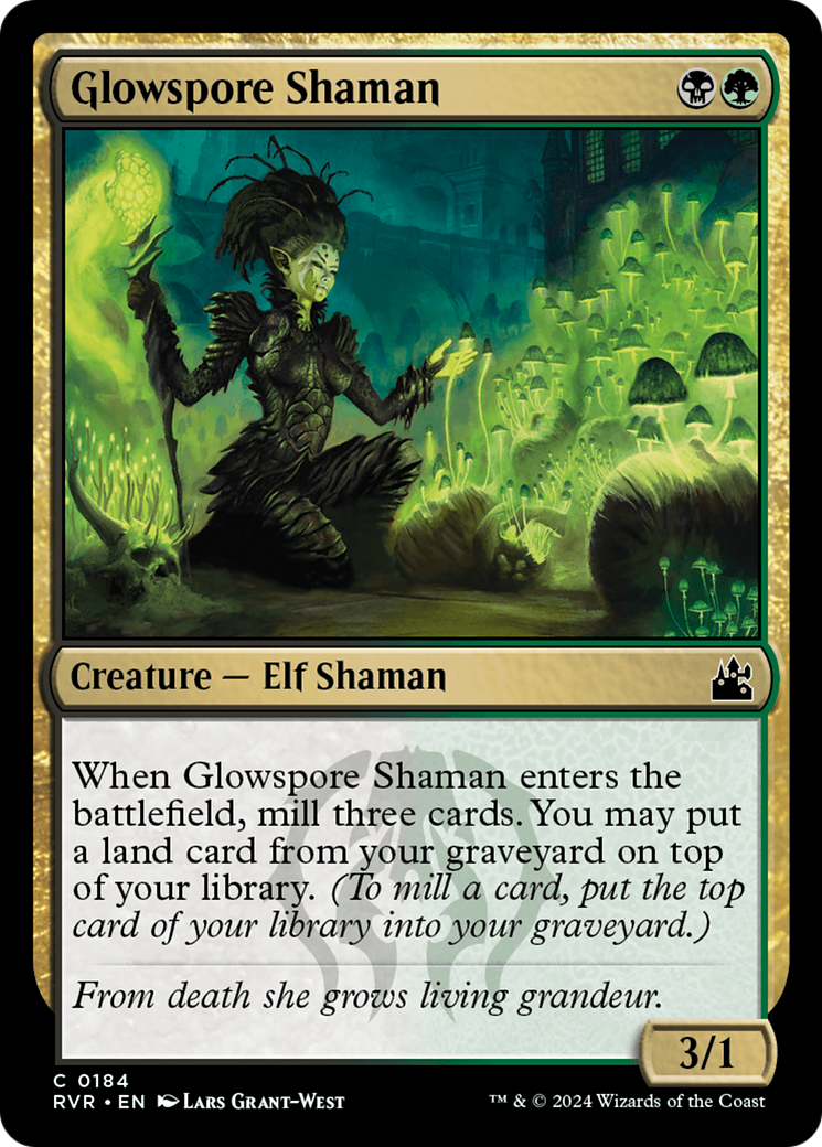 Glowspore Shaman [Ravnica Remastered] | Black Swamp Games