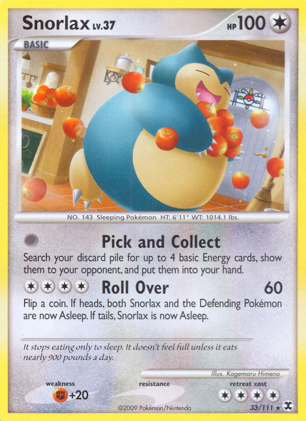 Snorlax (33/111) [Platinum: Rising Rivals] | Black Swamp Games