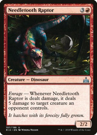 Needletooth Raptor [Rivals of Ixalan] | Black Swamp Games