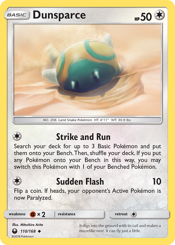 Dunsparce (110/168) [Sun & Moon: Celestial Storm] | Black Swamp Games