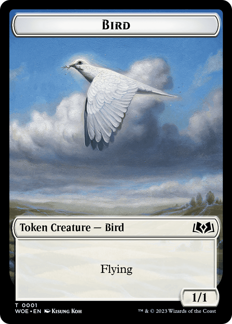 Bird // Food (0011) Double-Sided Token [Wilds of Eldraine Tokens] | Black Swamp Games