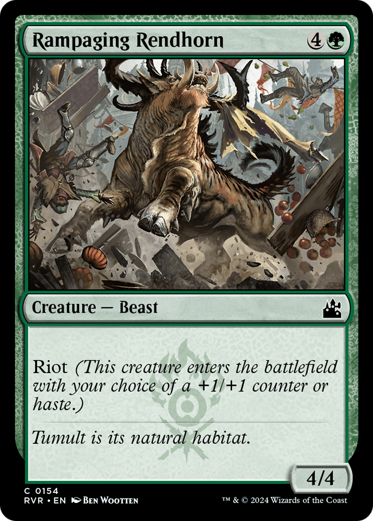 Rampaging Rendhorn [Ravnica Remastered] | Black Swamp Games