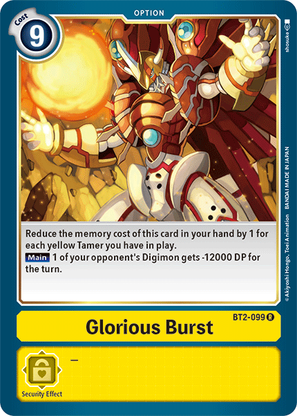 Glorious Burst [BT2-099] [Release Special Booster Ver.1.5] | Black Swamp Games