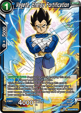 Vegeta, Energy Fortification (Uncommon) [BT13-040] | Black Swamp Games