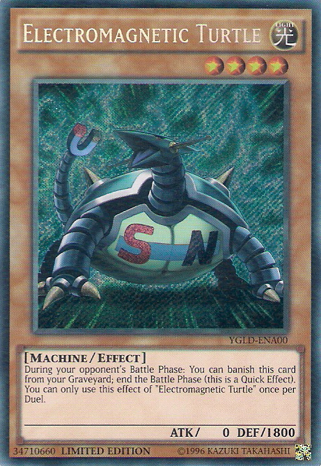 Electromagnetic Turtle [YGLD-ENA00] Secret Rare | Black Swamp Games