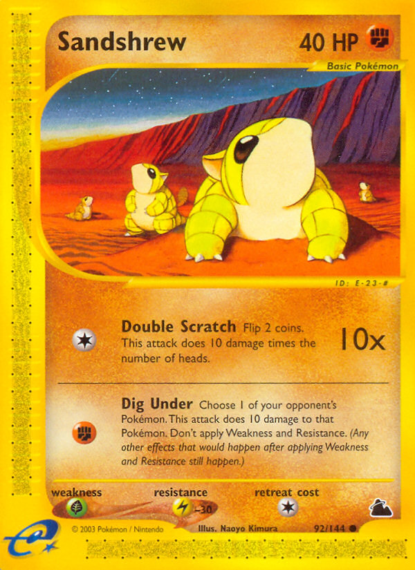 Sandshrew (92/144) [Skyridge] | Black Swamp Games