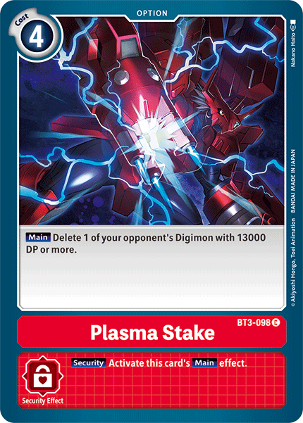 Plasma Stake [BT3-098] [Release Special Booster Ver.1.5] | Black Swamp Games