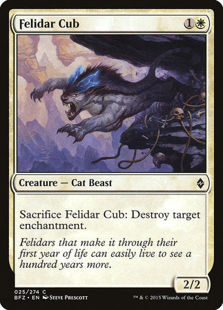 Felidar Cub [Battle for Zendikar] | Black Swamp Games