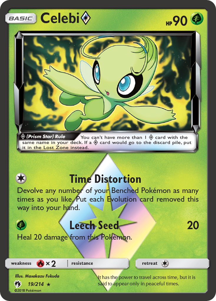 Celebi (19/214) (Prism Star) [Sun & Moon: Lost Thunder] | Black Swamp Games