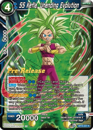 SS Kefla, Unending Evolution (BT15-047) [Saiyan Showdown Prerelease Promos] | Black Swamp Games