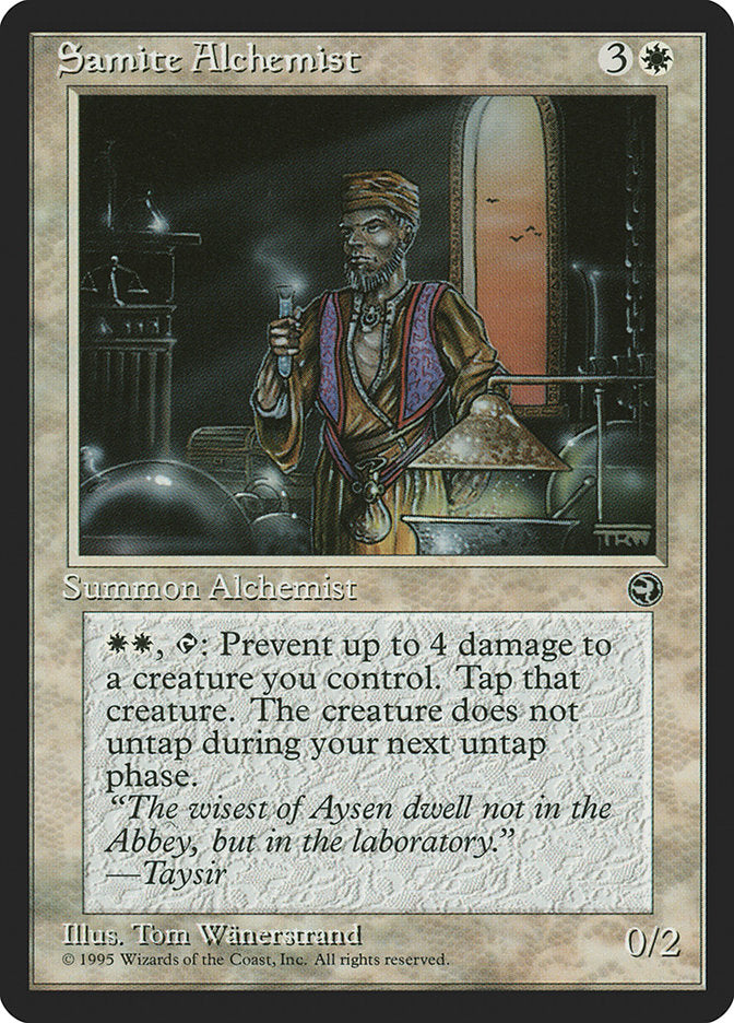 Samite Alchemist (Taysir Flavor Text) [Homelands] | Black Swamp Games