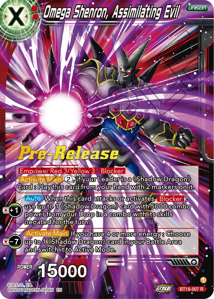 Omega Shenron, Assembling Evil (BT18-007) [Dawn of the Z-Legends Prerelease Promos] | Black Swamp Games