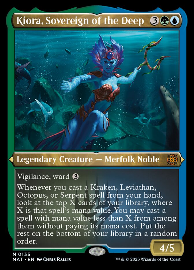 Kiora, Sovereign of the Deep (Foil Etched) [March of the Machine: The Aftermath] | Black Swamp Games