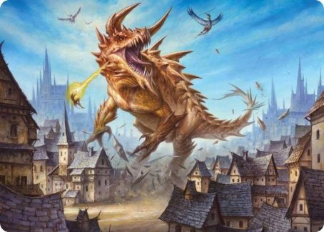 Tarrasque Art Card [Dungeons & Dragons: Adventures in the Forgotten Realms Art Series] | Black Swamp Games