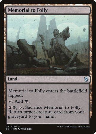 Memorial to Folly [Dominaria] | Black Swamp Games