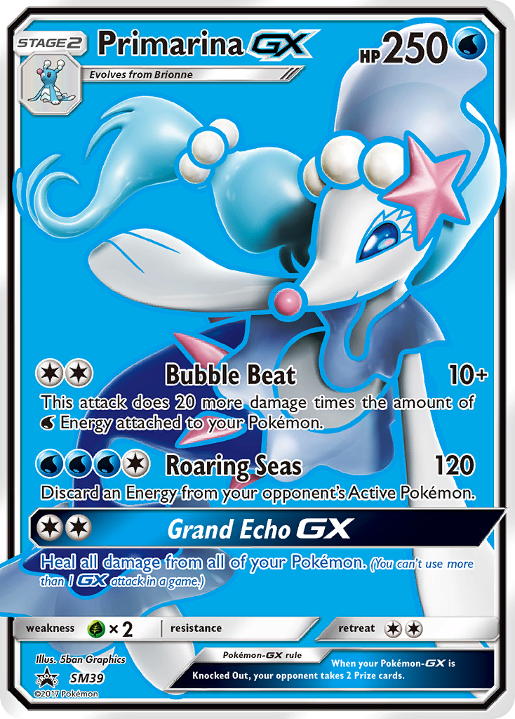 Primarina GX (SM39) [Sun & Moon: Black Star Promos] | Black Swamp Games