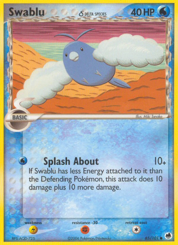 Swablu (65/101) (Delta Species) [EX: Dragon Frontiers] | Black Swamp Games