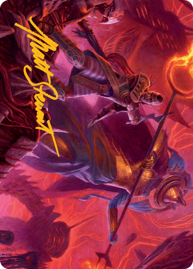 Djeru and Hazoret Art Card (Gold-Stamped Signature) [March of the Machine Art Series] | Black Swamp Games