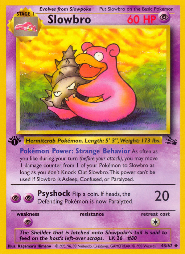 Slowbro (43/62) [Fossil 1st Edition] | Black Swamp Games