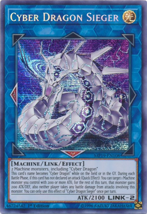 Cyber Dragon Sieger [MP19-EN108] Prismatic Secret Rare | Black Swamp Games