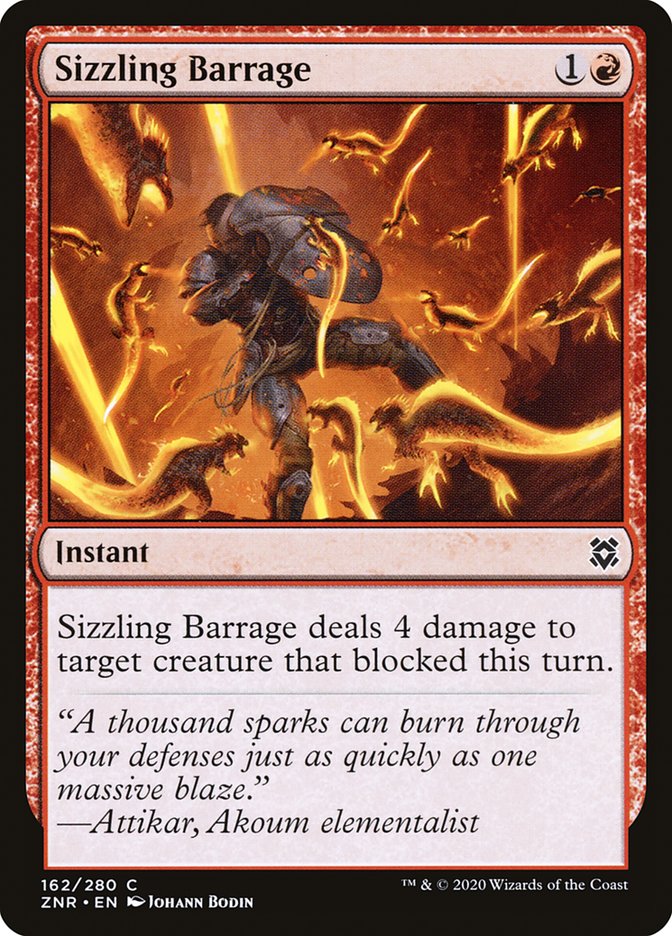 Sizzling Barrage [Zendikar Rising] | Black Swamp Games