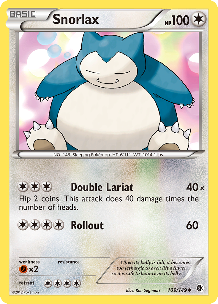 Snorlax (109/149) [Black & White: Boundaries Crossed] | Black Swamp Games