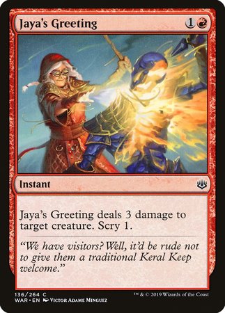 Jaya's Greeting [War of the Spark] | Black Swamp Games