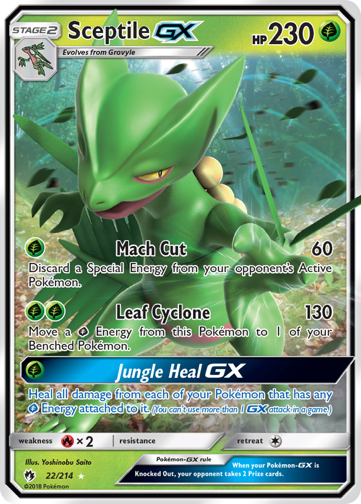 Sceptile GX (22/214) [Sun & Moon: Lost Thunder] | Black Swamp Games