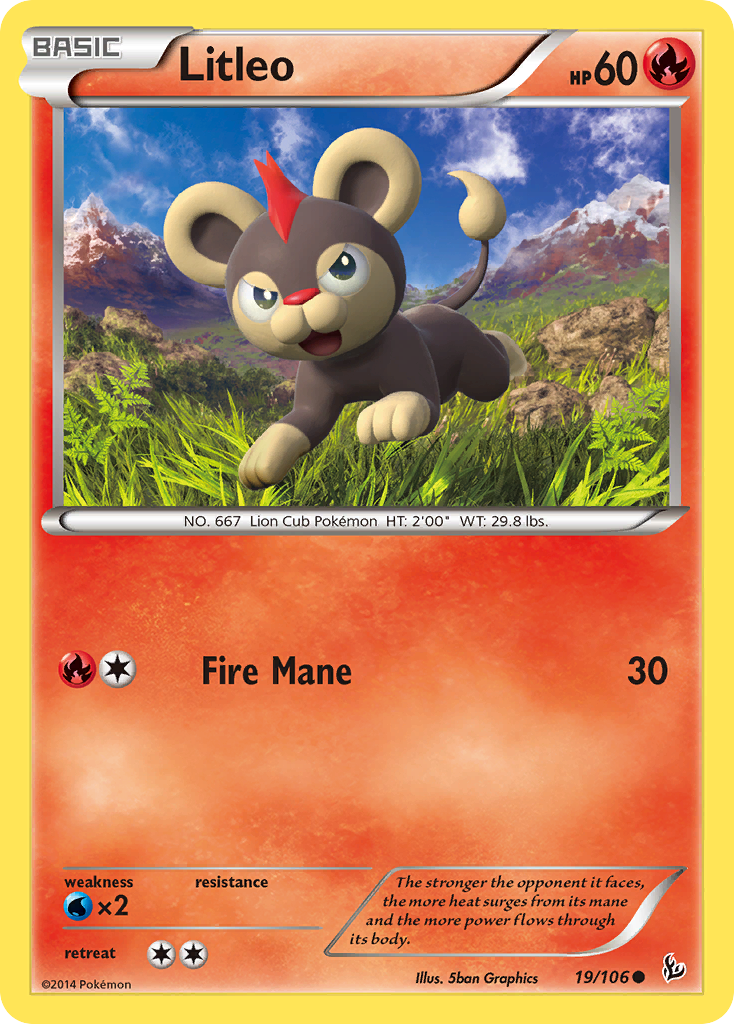 Litleo (19/106) [XY: Flashfire] | Black Swamp Games