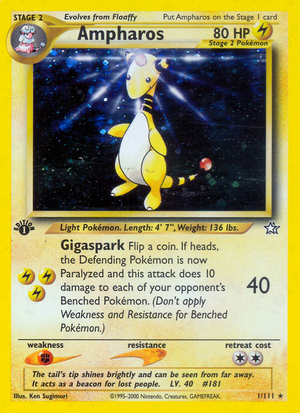 Ampharos (1/111) [Neo Genesis 1st Edition] | Black Swamp Games