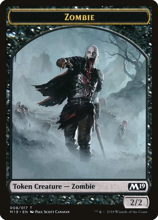 Zombie Token [Core Set 2019 Tokens] | Black Swamp Games