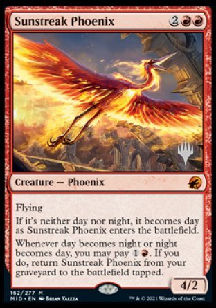 Sunstreak Phoenix (Promo Pack) [Innistrad: Midnight Hunt Promos] | Black Swamp Games