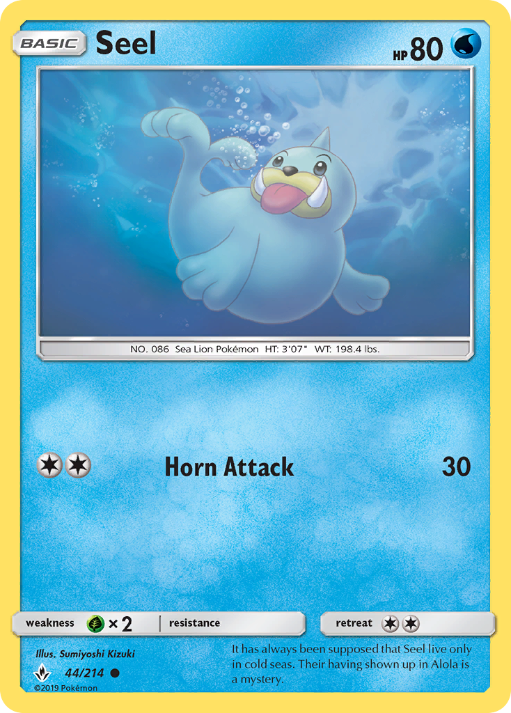 Seel (44/214) [Sun & Moon: Unbroken Bonds] | Black Swamp Games