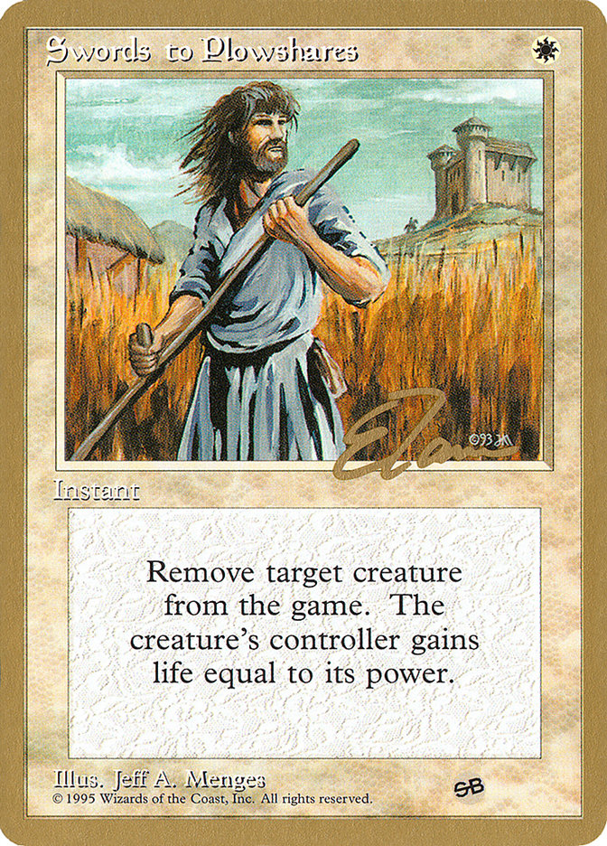 Swords to Plowshares (Eric Tam) (SB) [Pro Tour Collector Set] | Black Swamp Games