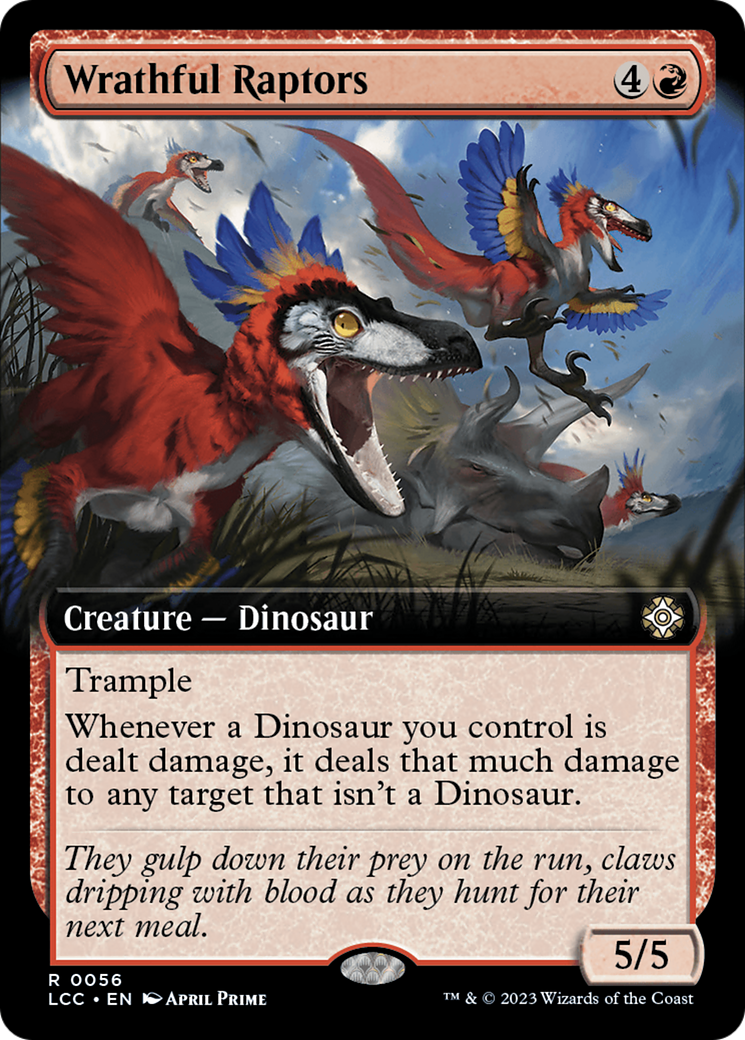 Wrathful Raptors (Extended Art) [The Lost Caverns of Ixalan Commander] | Black Swamp Games