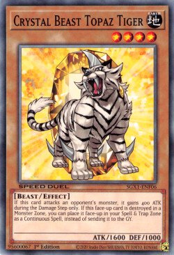 Crystal Beast Topaz Tiger [SGX1-ENF06] Common | Black Swamp Games